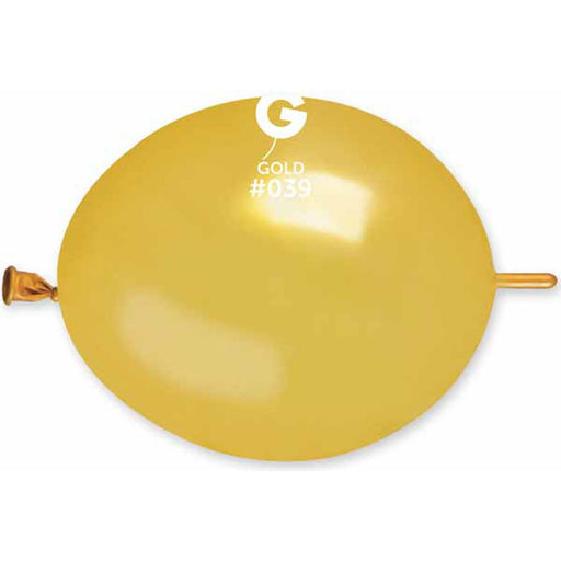 "13" Gold #039 Glink Balloons By Gemar - 50/Bag"
