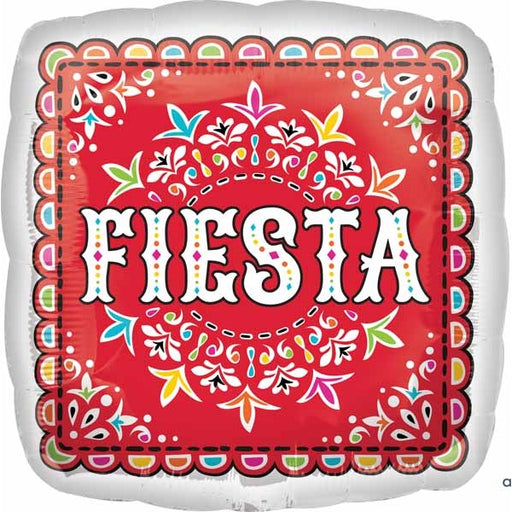 Papel Picado Fiesta 18" Square Foil Balloon