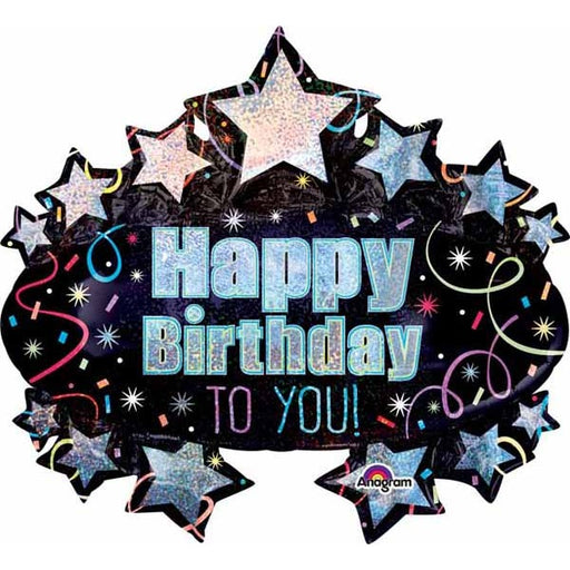 Brilliant Marquee Birthday Foil Balloon, 31 Inch