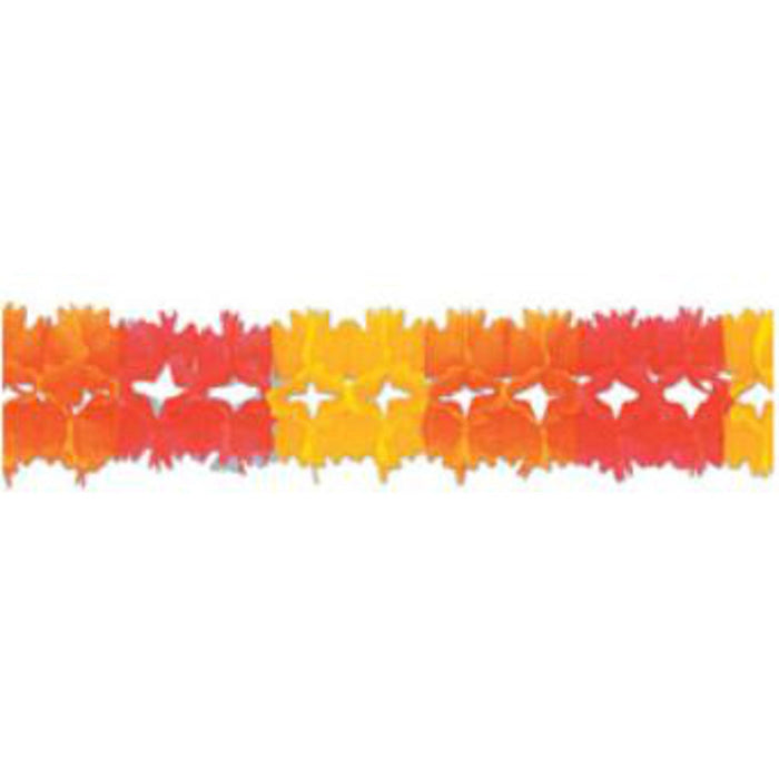 "14.5' Pageant Garland In Gold/Orange/Red - Elegant Party Decoration"