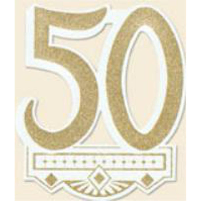 14" Crest Glittered Black Plaque For 50Th Anniversary