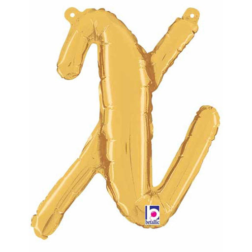 14" Gold Script Letter X