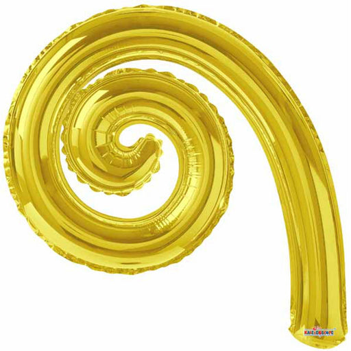 14" Kurly Spiral Gold Flat