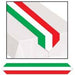 Printed Red, White & Green Table Runner
