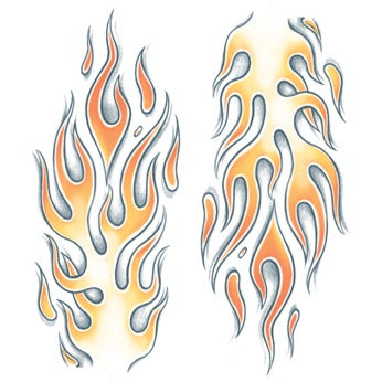 Tinsley Transfers Extra Large Flames Temporary Tattoo FX