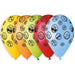 Gemar 13-Inch Crazy Faces Latex Balloons, 50 Count