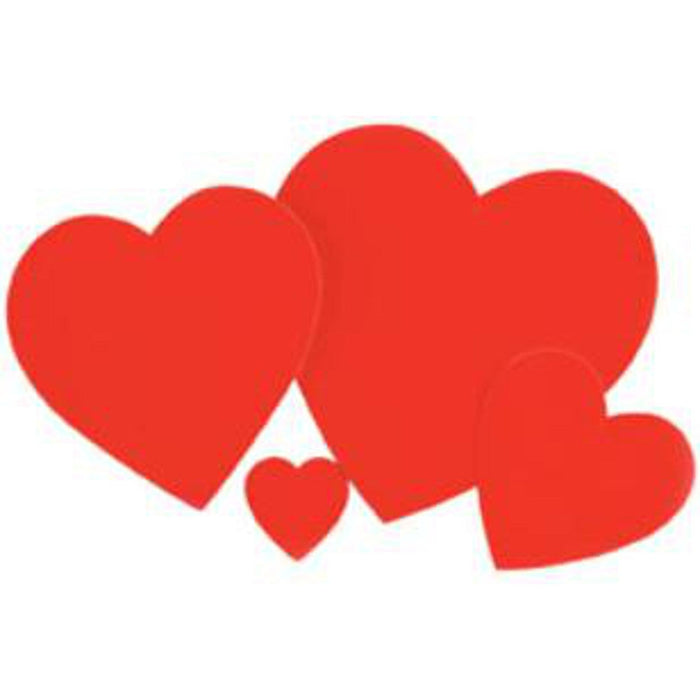 "15" Red Heart Cutout - Bulk Pack"