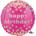 Happy Birthday Dotty 18-Inch Round Holographic Foil Balloon