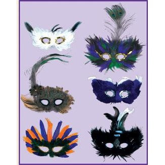 Majestic Fanci Feather Mask, Assorted