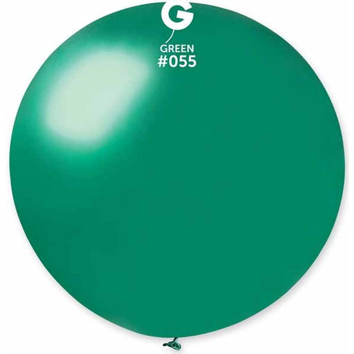 Gemar 31" Metallic Green #055 Latex Balloon, 1 Count