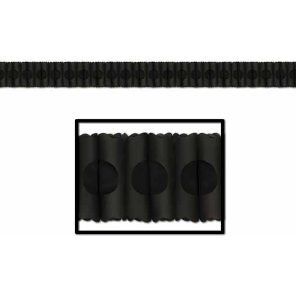 Black Tissue Garland, 5.5 Inches x 12 Feet