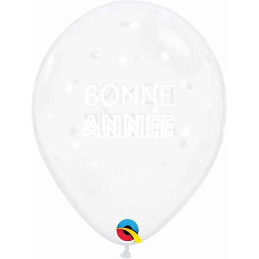 Ballons en latex Bonne Année à paillettes, 11 pouces, paquet de 50