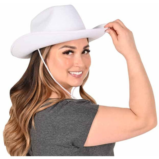 Chapeau de cowboy en feutre blanc