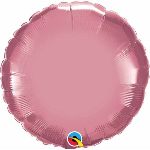 18-Inch Chrome Mauve Round Foil Balloon