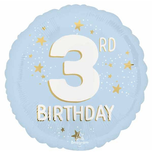 Little Mister 3rd Birthday 18-Inch Round Foil Balloon