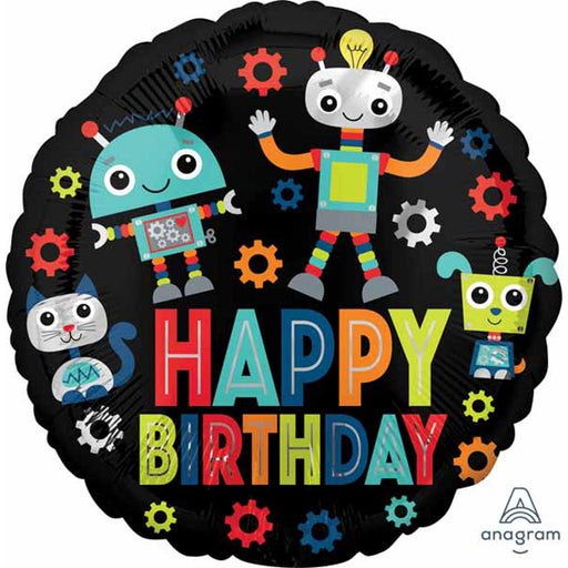 18" Birthday Robots Balloon Package