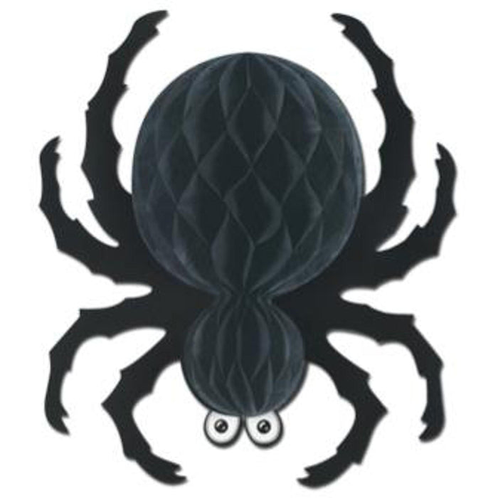 18" Black Art-Tissue Spider Decoration