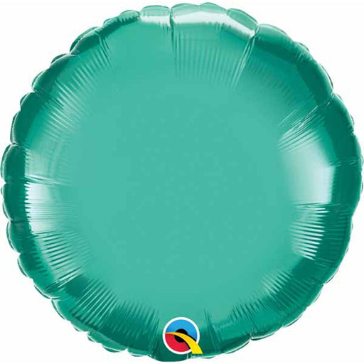 18" Chrome Green Round Mylar Balloon