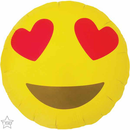 "18" Emoticon Heart Eyes Balloon Pack"