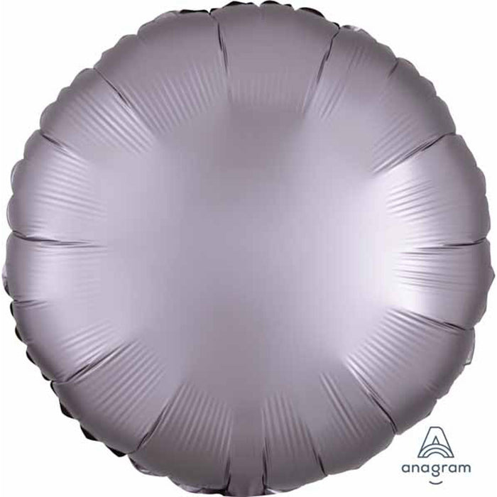 18" Greige Satin Luxe Round Tablecloth (S18 Pkg)