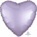 "18" Heart-Shaped Lilac Satin Balloon Package"