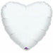 18" Heart Flat Balloon In Opaque White (S15)