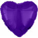 18" Heart Flat Metallic Purple Balloon S15.