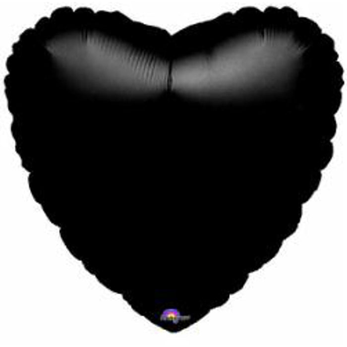 "18 Inch Opaque Black Heart Balloon (S15 Flat)"