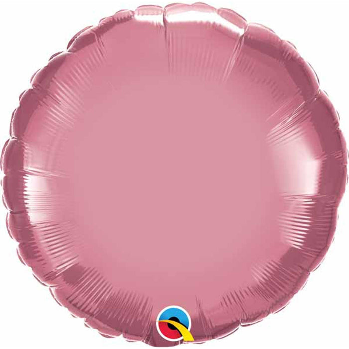 18" Mauve Chrome Mylar Balloon Package.