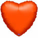 18" Metallic Orange Heart Balloon And Number Package (S15)