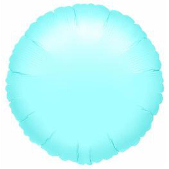 18" Round Flat Plate In Prl Pastel Blue (80045)