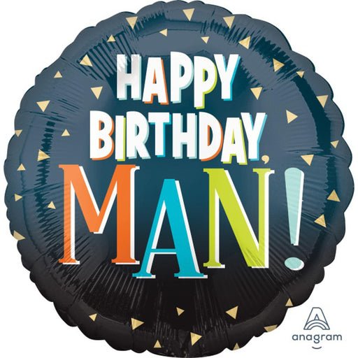 18" Round Hbd Man Letters - Pack Of 40