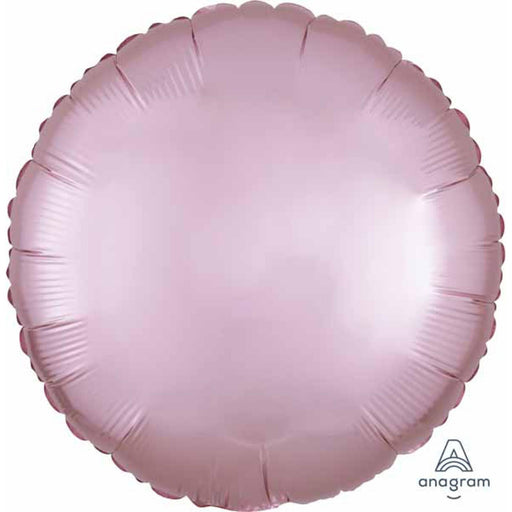 18" Round Pastel Pink Satin Luxe Tablecloth Set.