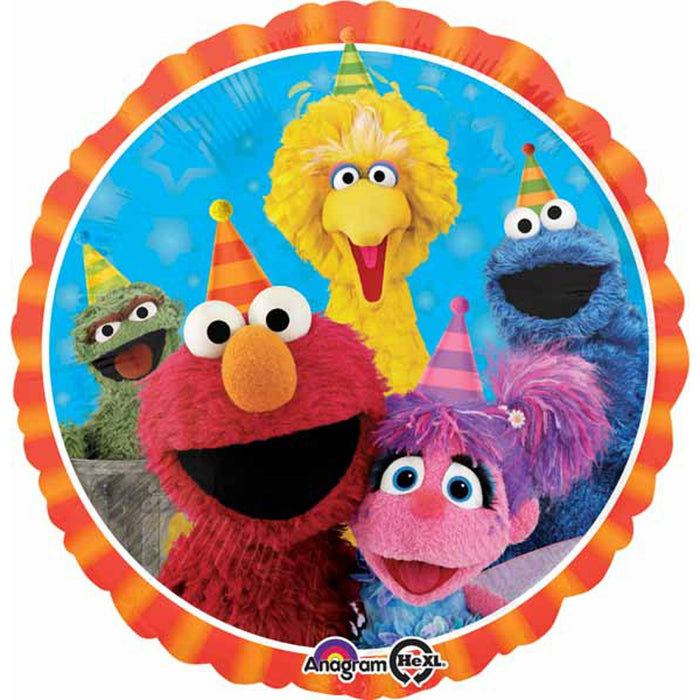 18" Sesame Street Fun Round Balloon - S60 Flat