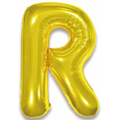 34-Inch Gold Letter R Foil Balloon