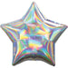 18-inch Iridescent Silver Star-Shaped Foil Balloon