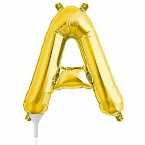 16" Gold Letter A Balloon