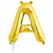 16" Gold Letter A Balloon