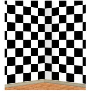Checkered Insta-Theme Backdrop, 4 ft x 30 ft