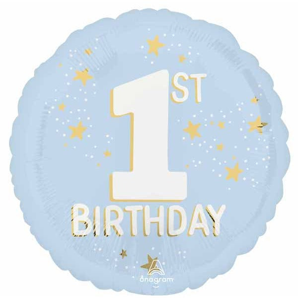 Little Mister 1st Birthday 18-Inch Round Foil Balloon