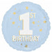 Little Mister 1st Birthday 18-Inch Round Foil Balloon