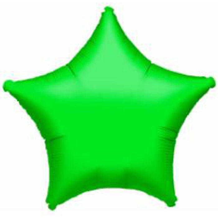 19" Metallic Green Star-Shaped Flat Wall Decor (S15 Rated) - 30557