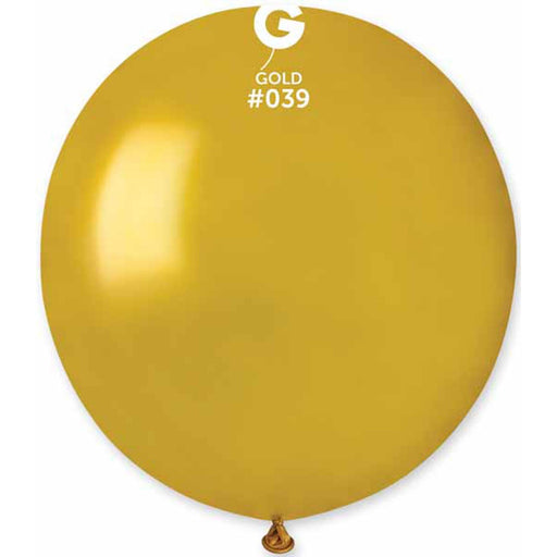 19" Metallic Gold Balloons (25/Bg) By Gemar.