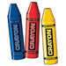 CRAYON CUTOUTS RED YELLOW BLUE (3/PKG)
