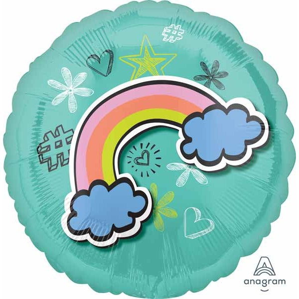 Selfie Celebration Rainbow 18-Inch Foil Balloon
