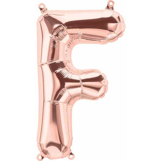 16 Inch Rose Gold Letter F Balloon