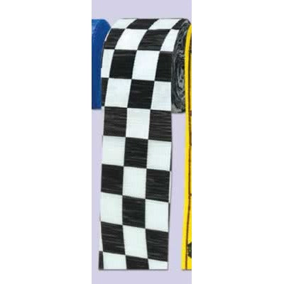 Black and White Checkered Flag Crepe Streamer, 30 ft