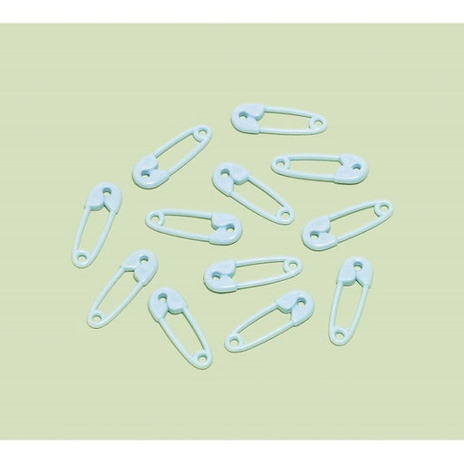 Blue Safety Pin Baby Shower Decorations, 24 Pack