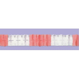 Dusty Rose & White Leaf Garland, 12 ft