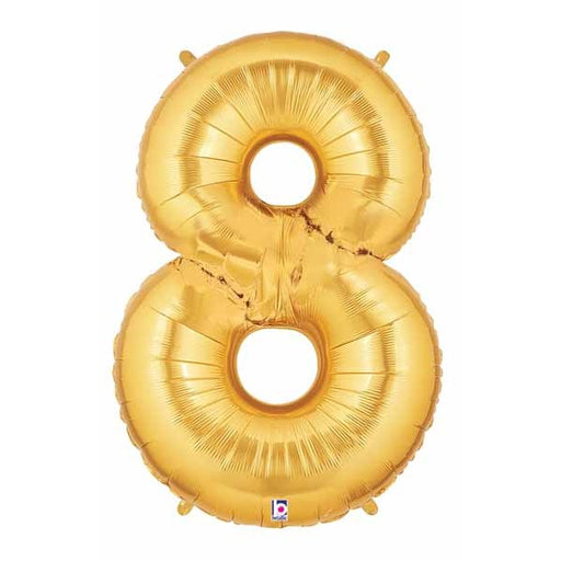 34-Inch Gold Number 8 Megaloon Balloon
